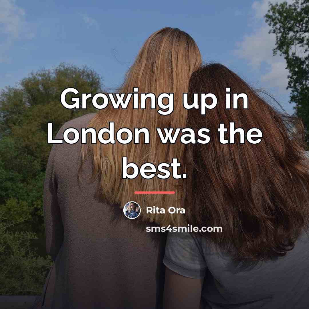 “Growing up in London was the best.…” quote by Rita Ora