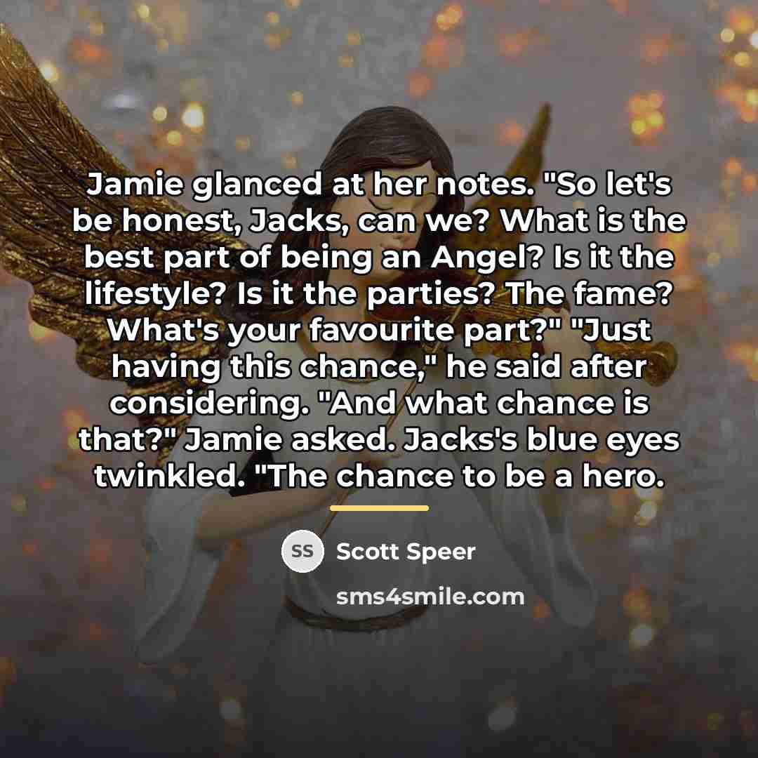 “Jamie glanced at her notes. "So let's be honest, Jacks,…” quote by Scott Speer