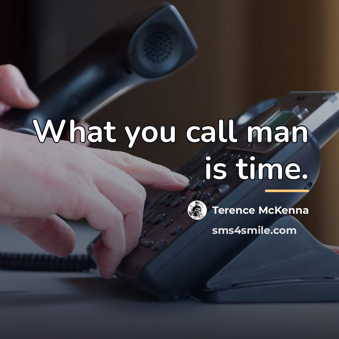 “What you call man is time.…” quote by Terence McKenna