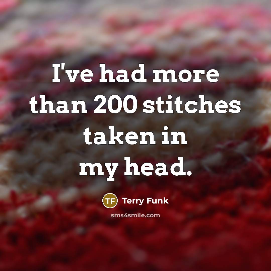 “I've had more than 200 stitches taken in my head.…” quote by Terry Funk