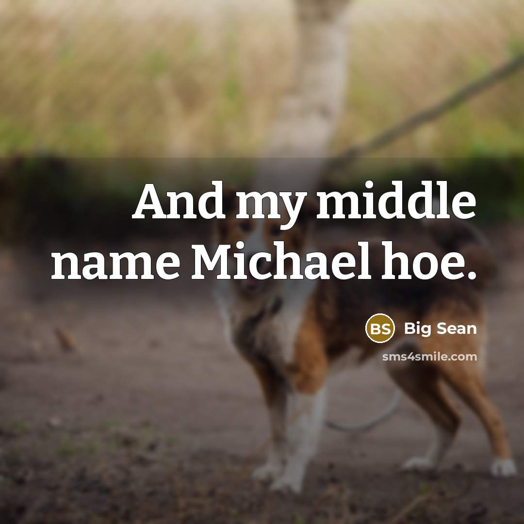 “And my middle name Michael hoe.” quote by Big Sean