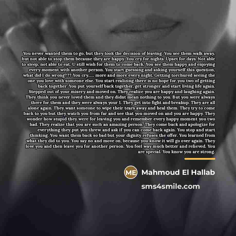 “You never wanted them to go, but they took the…” quote by Mahmoud El Hallab