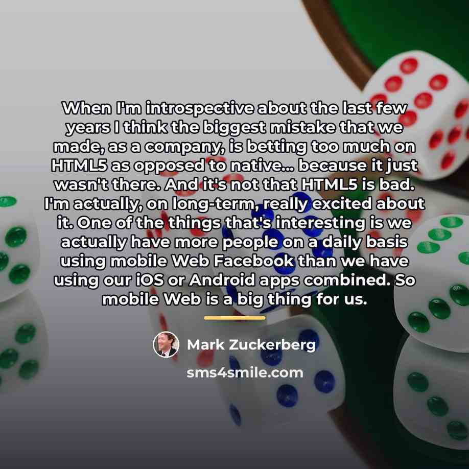 “When I'm introspective about the last few years I think…” quote by Mark Zuckerberg
