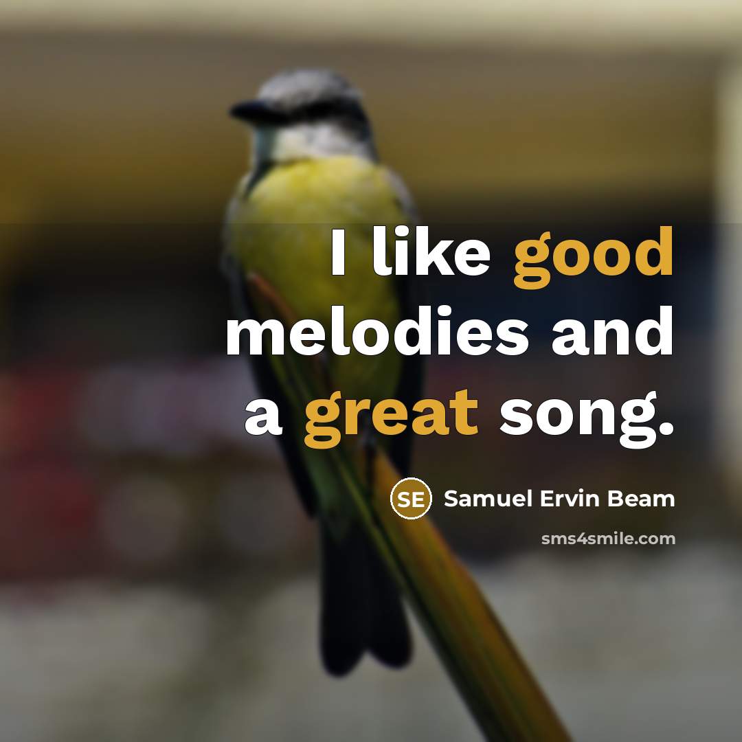 “I like good melodies and a great song.…” quote by Samuel Ervin Beam