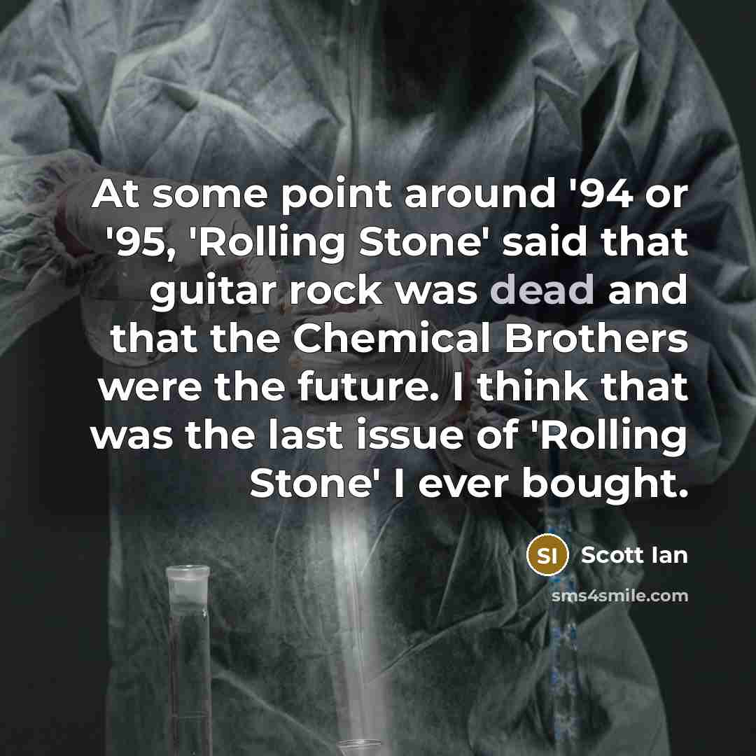 “At some point around '94 or '95, 'Rolling Stone' said…” quote by Scott Ian