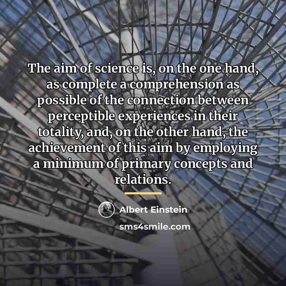 “The aim of science is, on the one hand, as…” quote by Albert Einstein