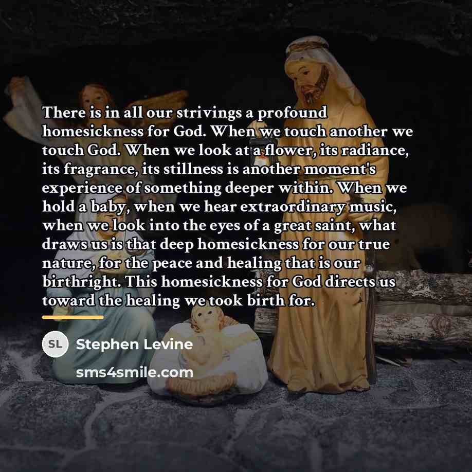 “There is in all our strivings a profound homesickness for…” quote by Stephen Levine