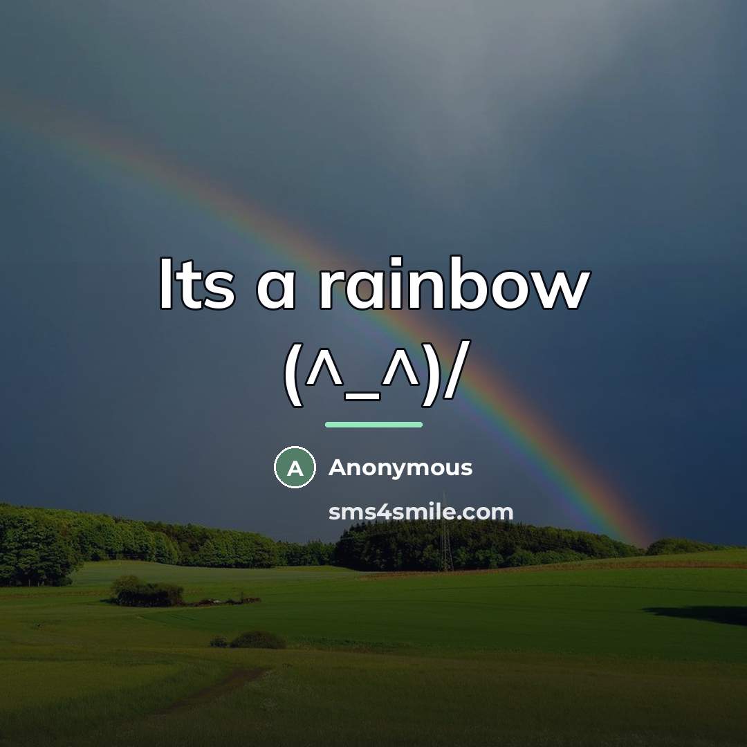 “Its a rainbow (^_^)/…” quote by Anonymous