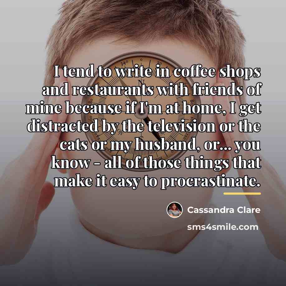 “I tend to write in coffee shops and restaurants with…” quote by Cassandra Clare