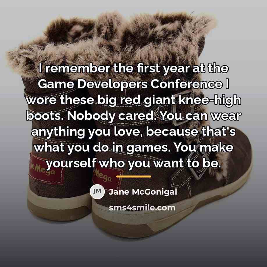 “I remember the first year at the Game Developers Conference…” quote by Jane McGonigal