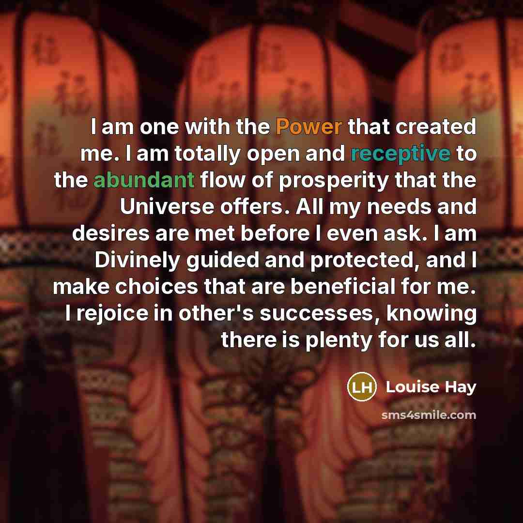 “I am one with the Power that created me. I…” quote by Louise Hay