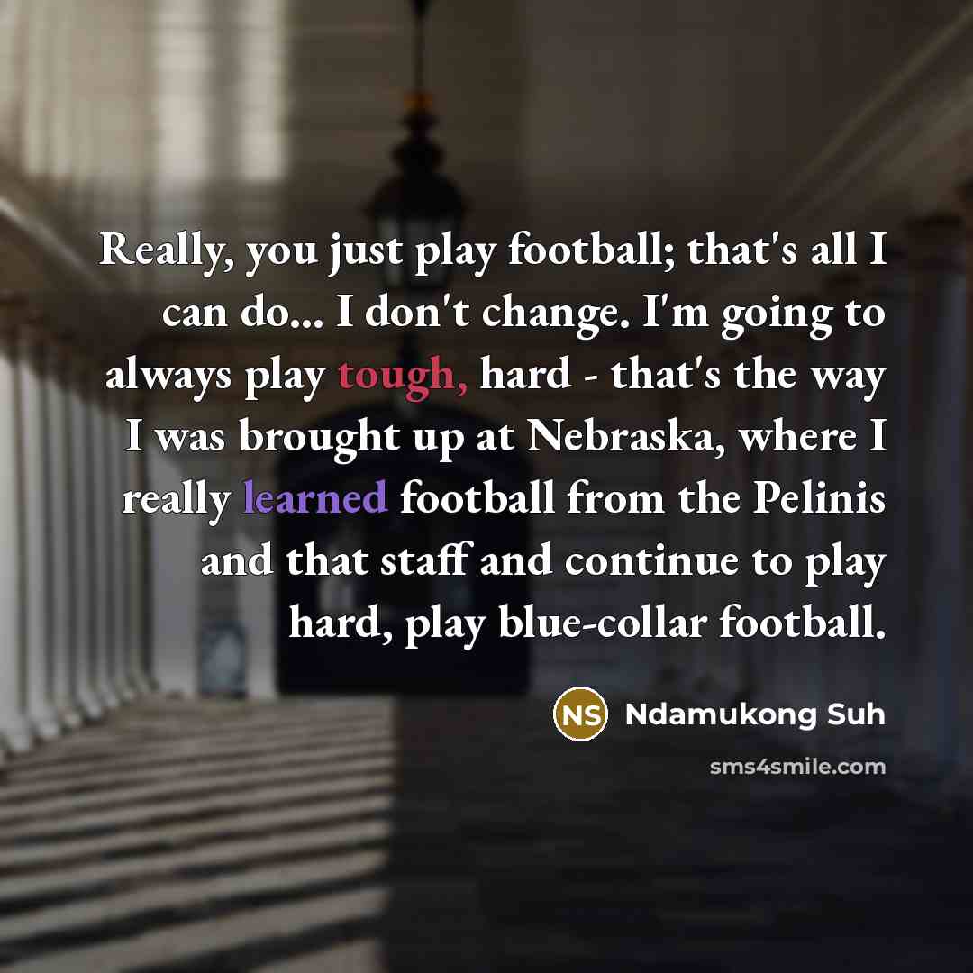“Really, you just play football; that's all I can do...…” quote by Ndamukong Suh