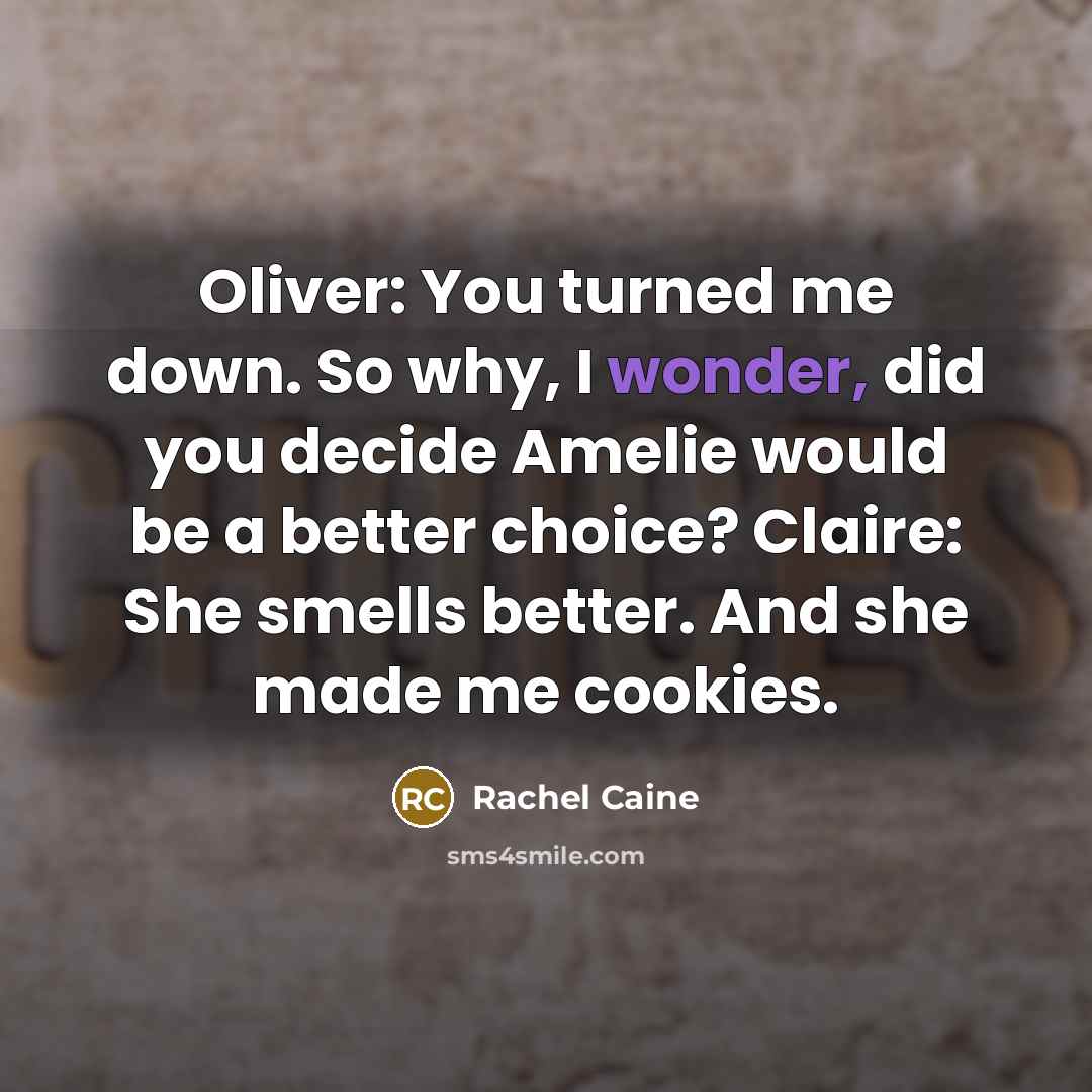 “Oliver: You turned me down. So why, I wonder, did…” quote by Rachel Caine