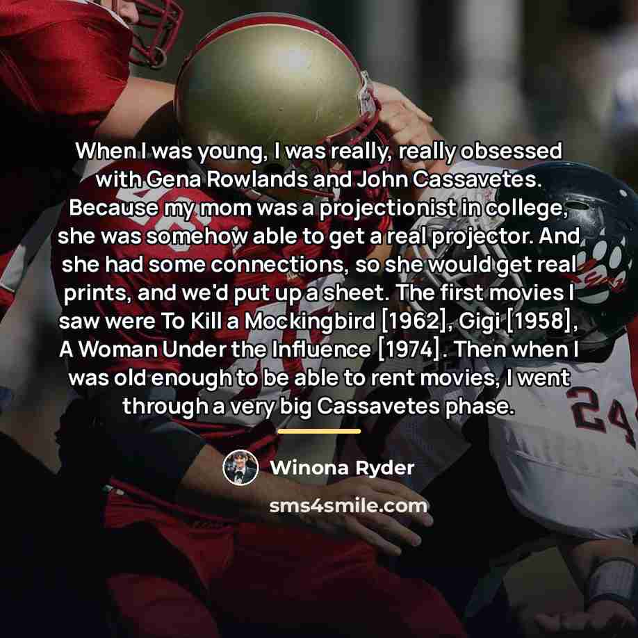 “When I was young, I was really, really obsessed with…” quote by Winona Ryder