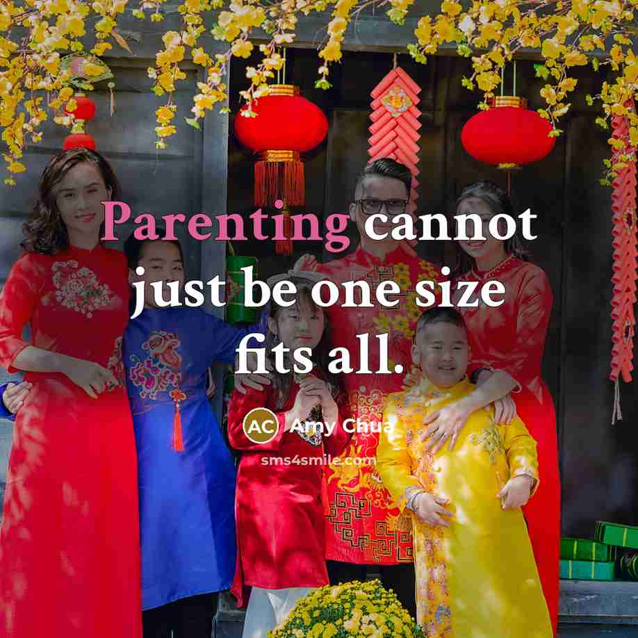 “Parenting cannot just be one size fits all.…” quote by Amy Chua