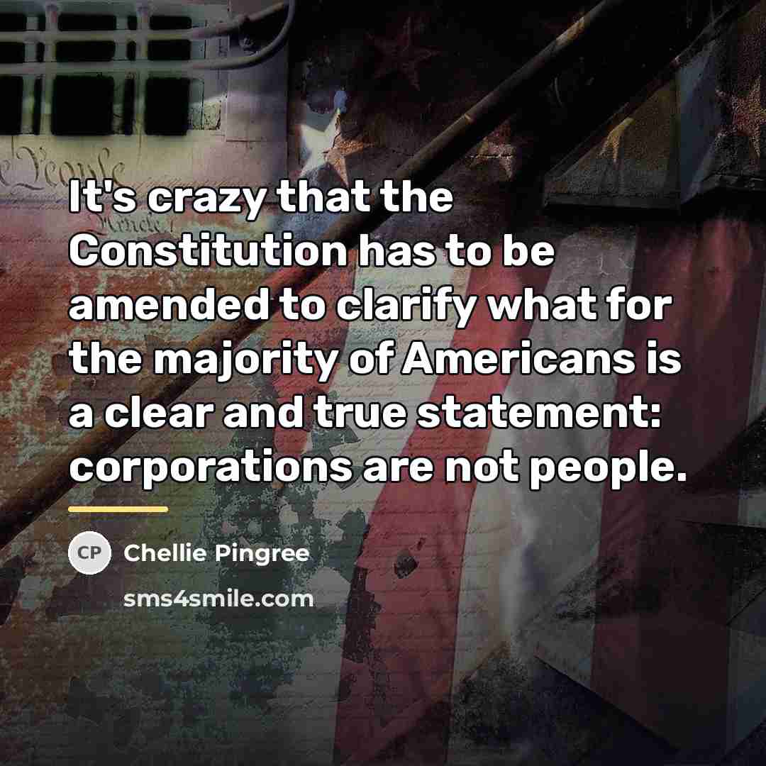 “It's crazy that the Constitution has to be amended to…” quote by Chellie Pingree