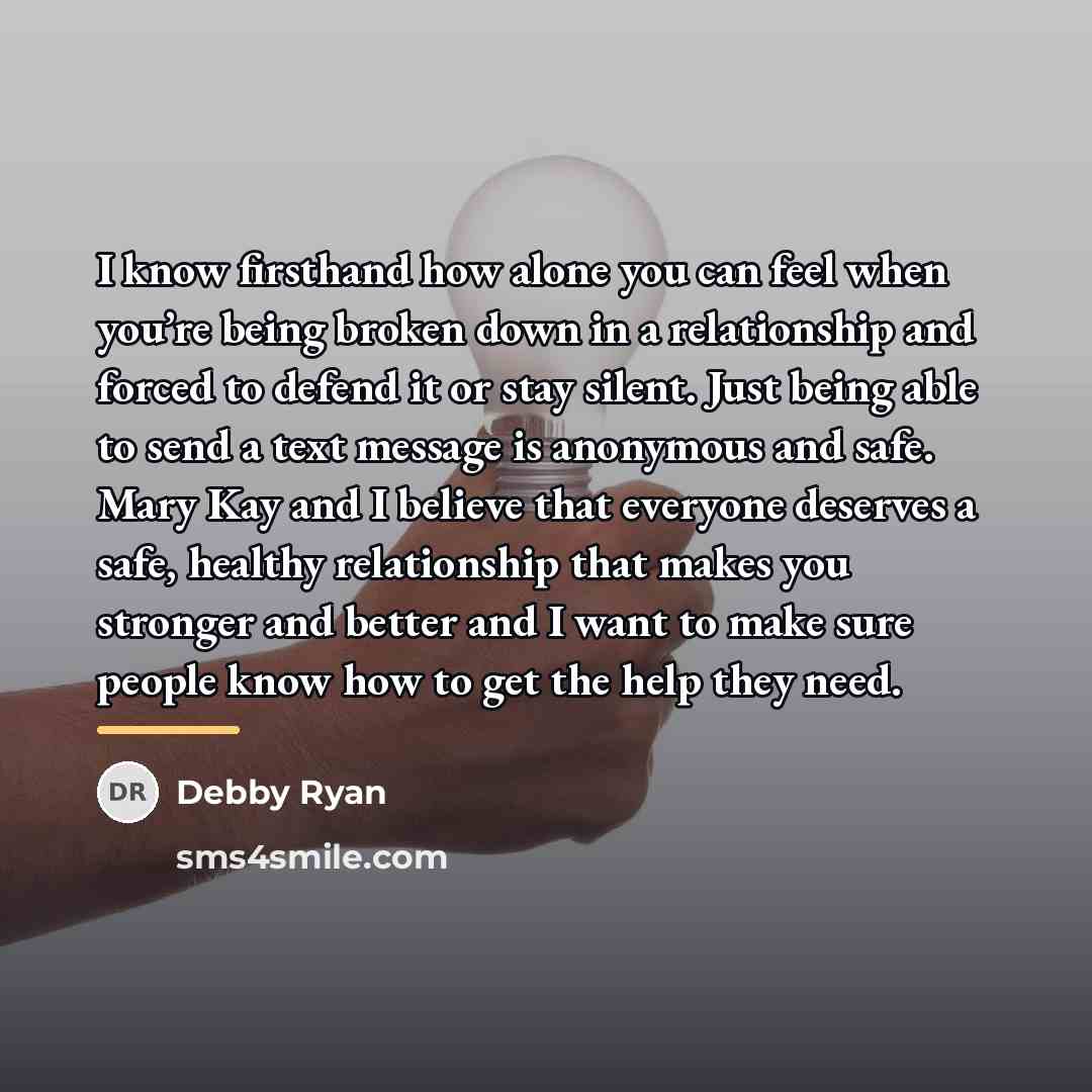 “I know firsthand how alone you can feel when you’re…” quote by Debby Ryan