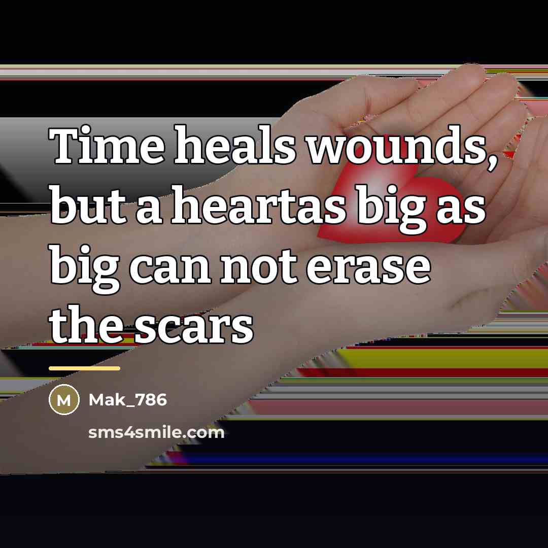 “Time heals wounds, but a heartas big as big can…” quote by Mak_786