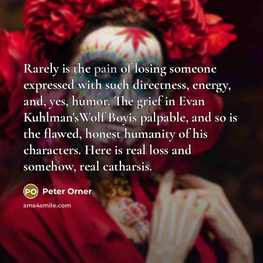 “Rarely is the pain of losing someone expressed with such…” quote by Peter Orner
