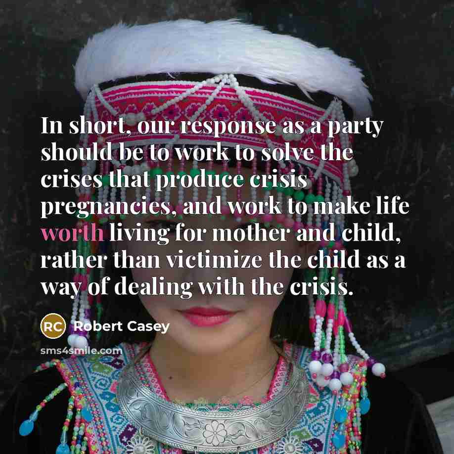 “In short, our response as a party should be to…” quote by Robert Casey