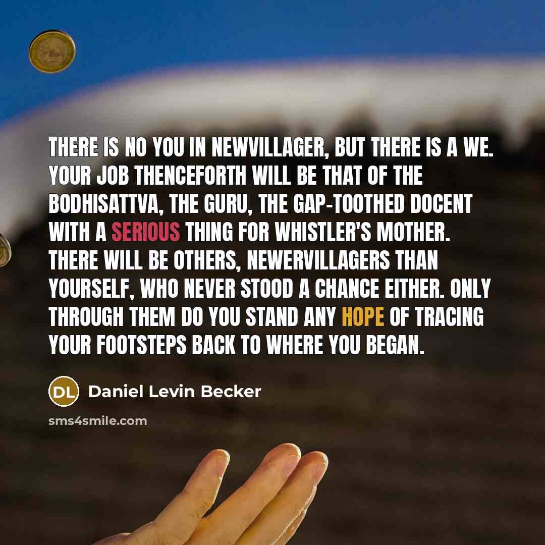 “There is no you in NewVillager, but there is a…” quote by Daniel Levin Becker