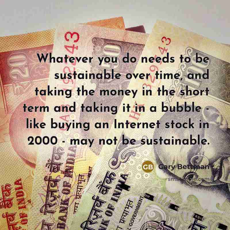 “Whatever you do needs to be sustainable over time, and…” quote by Gary Bettman