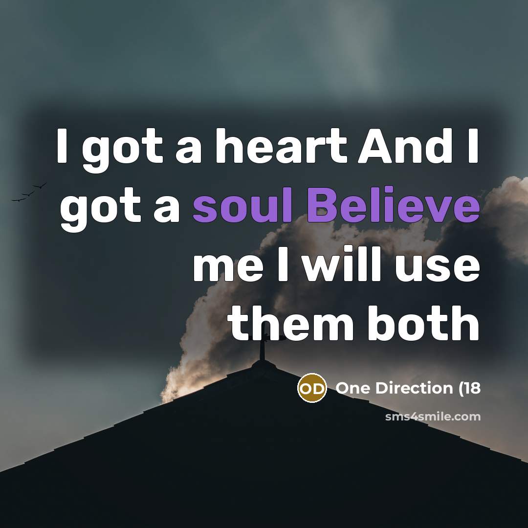 “I got a heart And I got a soul Believe…” quote by One Direction (18