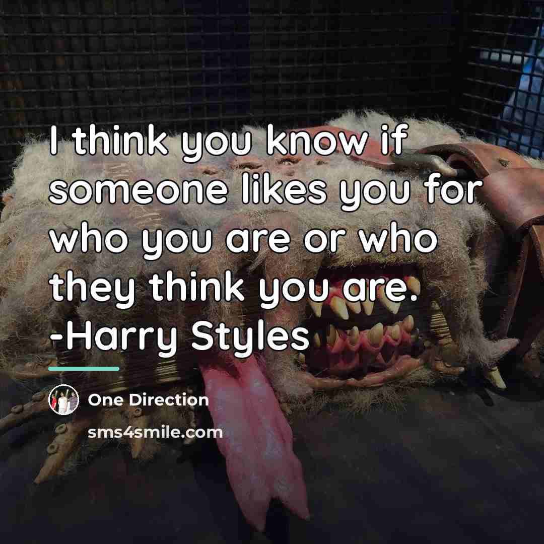 “I think you know if someone likes you for who…” quote by One Direction