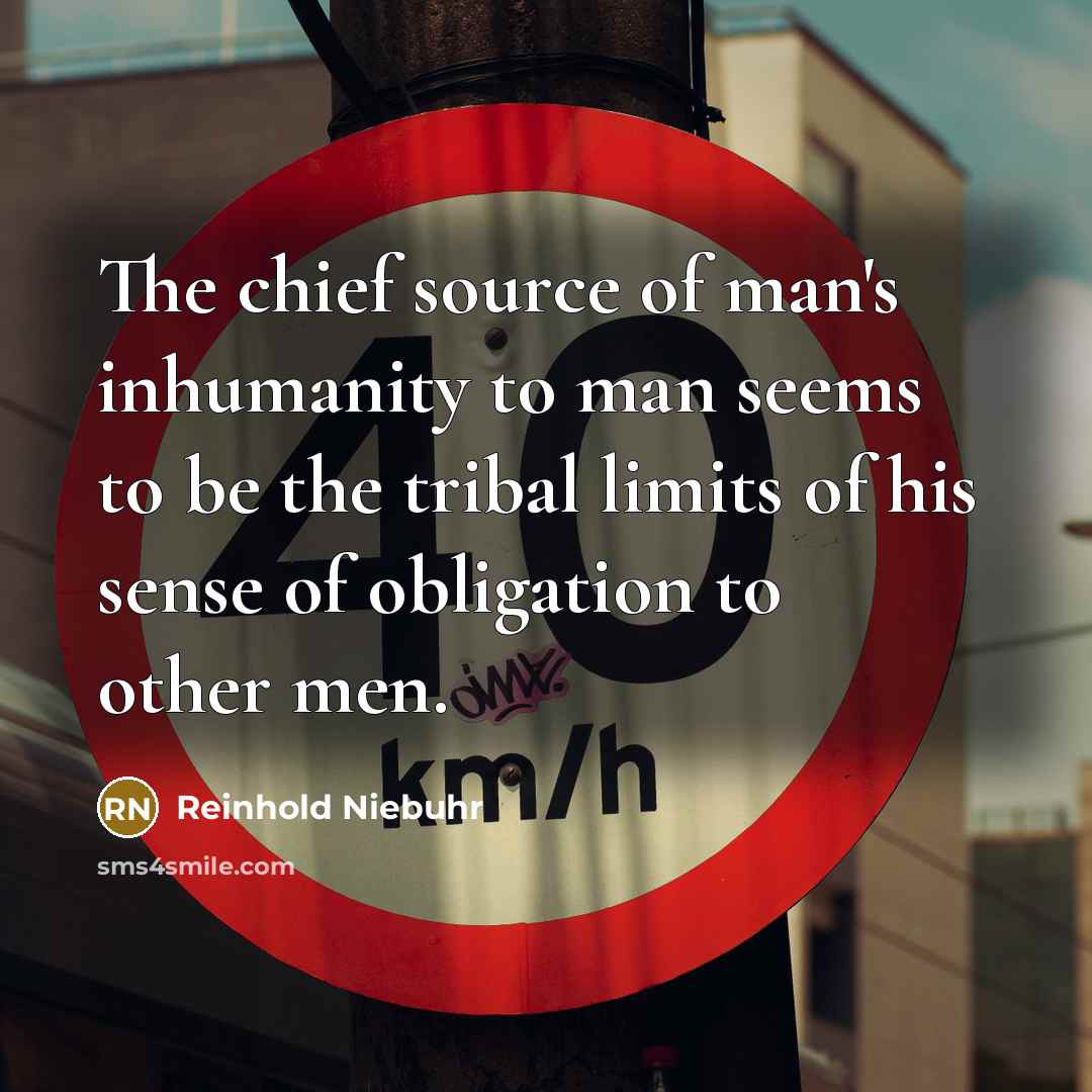 “The chief source of man's inhumanity to man seems to…” quote by Reinhold Niebuhr