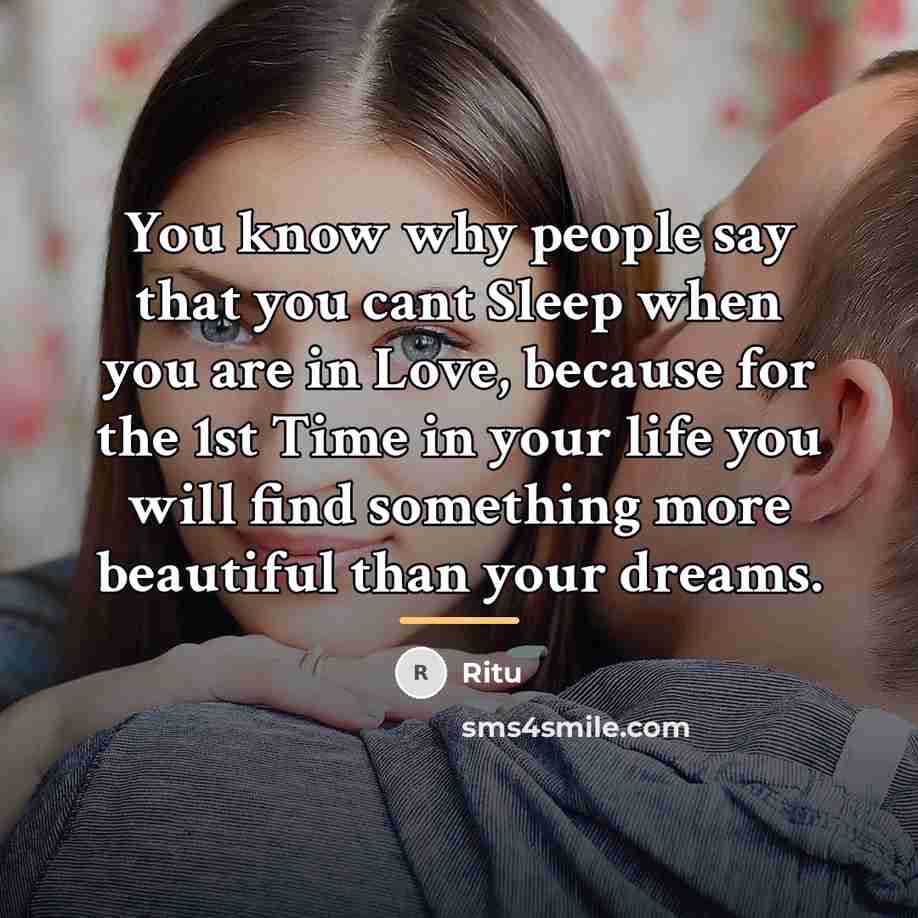 “You know why people say that you cant Sleep when…” quote by Ritu