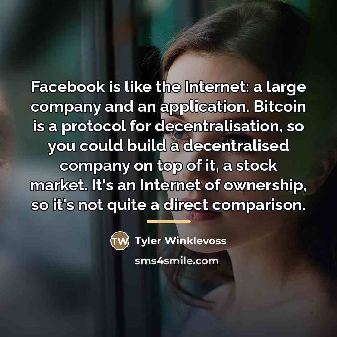 “Facebook is like the Internet: a large company and an…” quote by Tyler Winklevoss