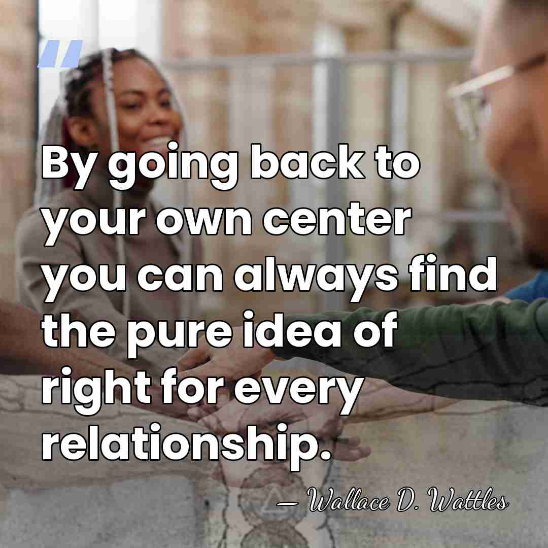 By going back to your own center you can always find the&hellip; - Wallace D. Wattles