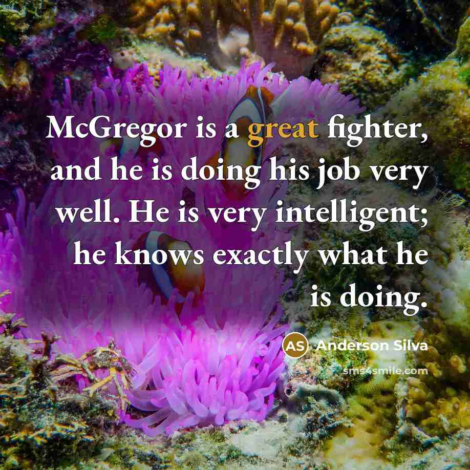 “McGregor is a great fighter, and he is doing his…” quote by Anderson Silva
