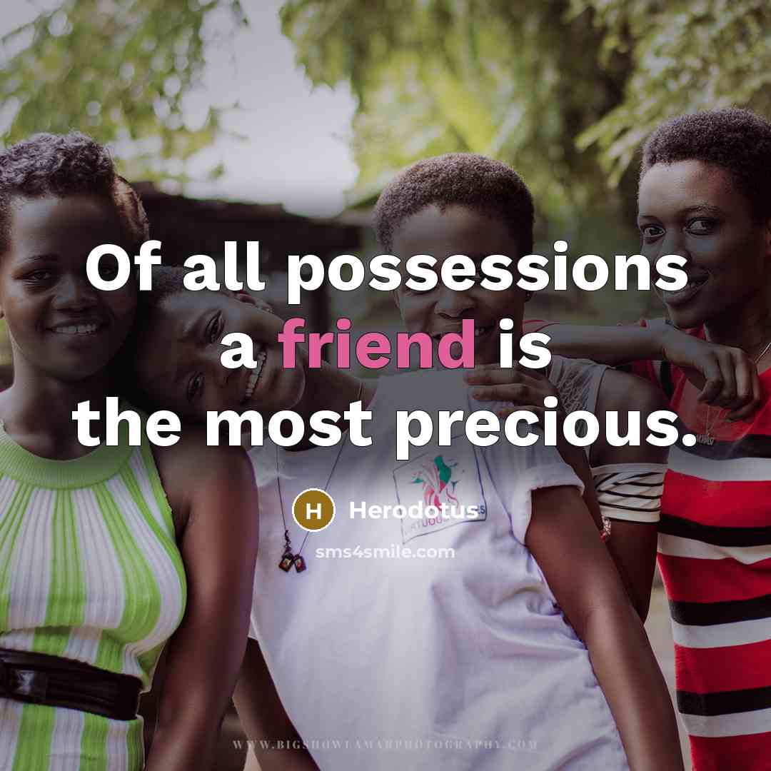 “Of all possessions a friend is the most precious.” quote by Herodotus