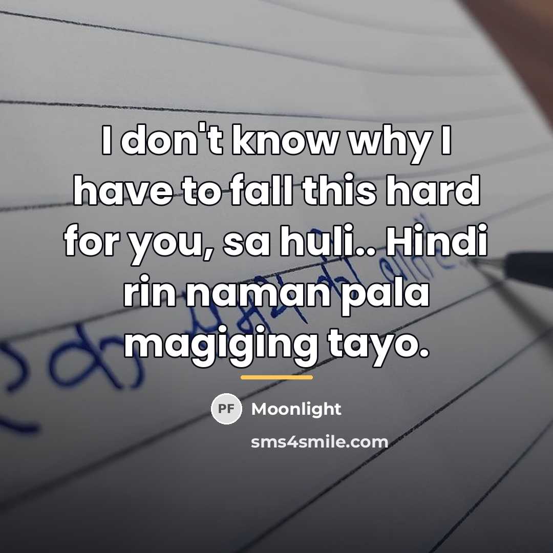 “I don't know why I have to fall this hard…” quote by Moonlight