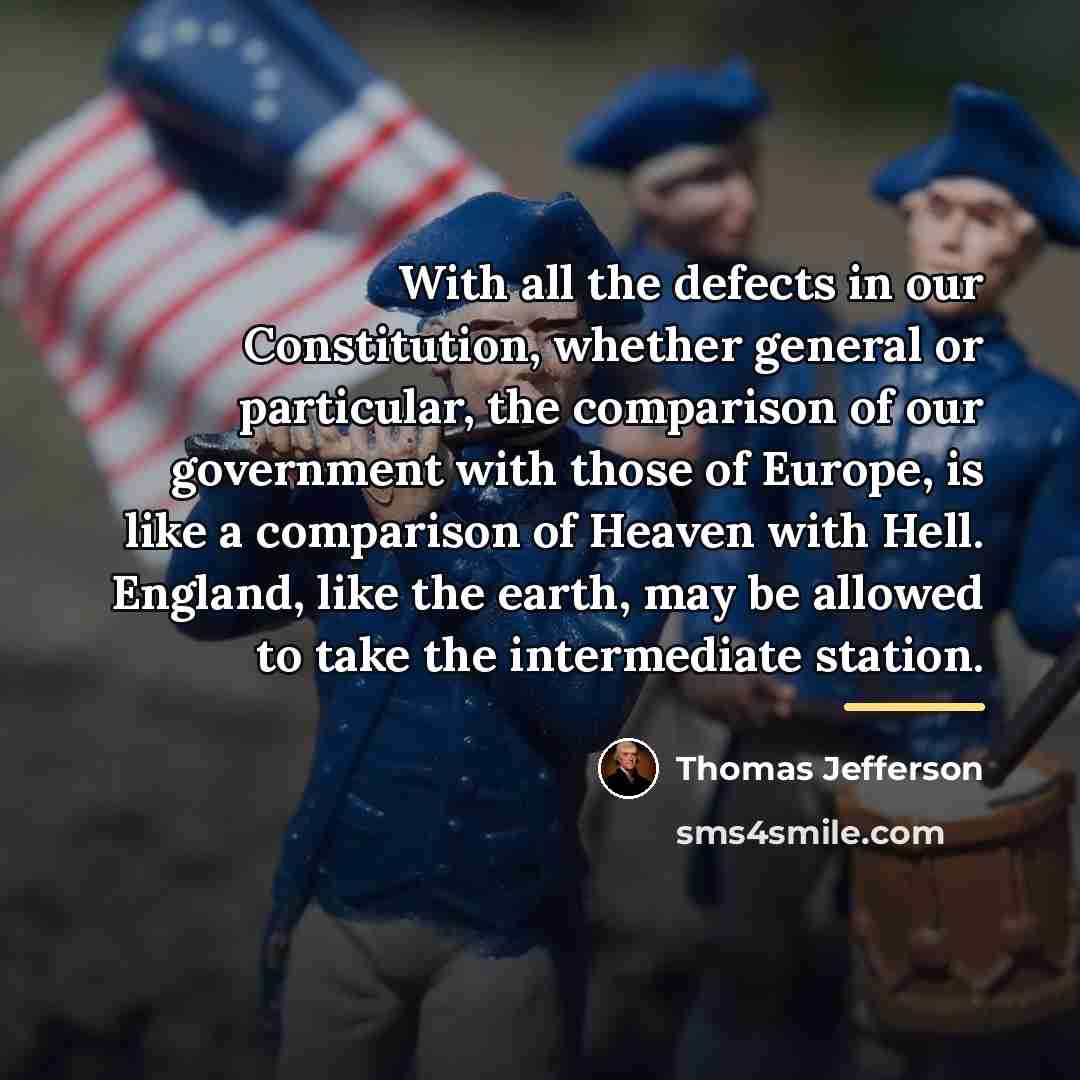 “With all the defects in our Constitution, whether general or…” quote by Thomas Jefferson