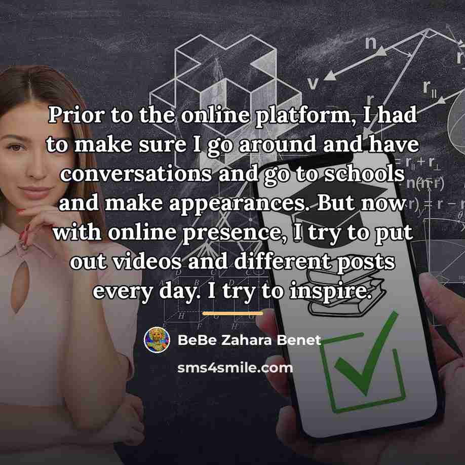 “Prior to the online platform, I had to make sure…” quote by BeBe Zahara Benet