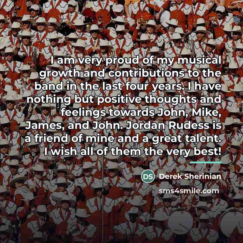 “I am very proud of my musical growth and contributions…” quote by Derek Sherinian