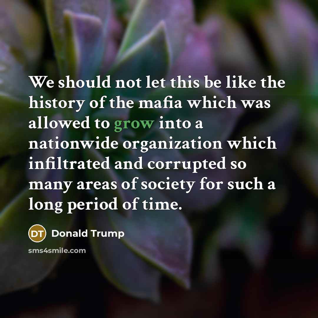 “We should not let this be like the history of…” quote by Donald Trump