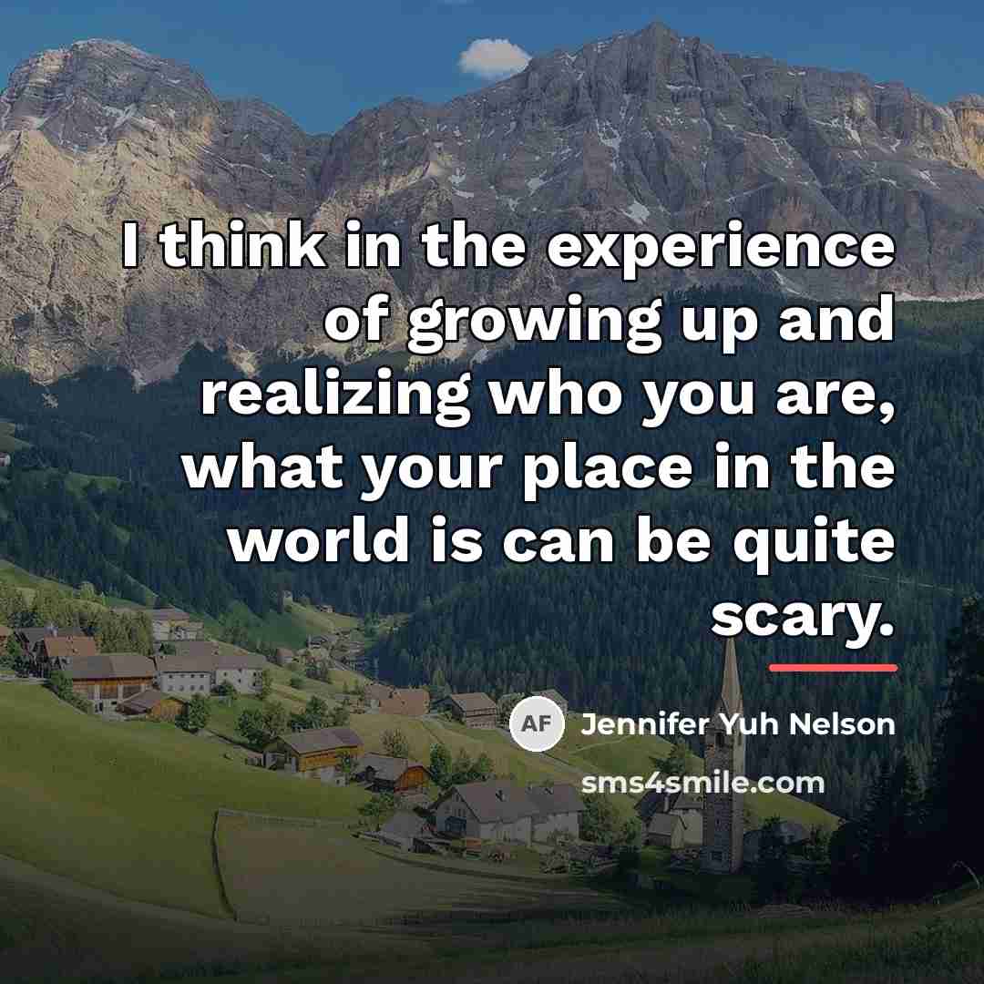 “I think in the experience of growing up and realizing…” quote by Jennifer Yuh Nelson