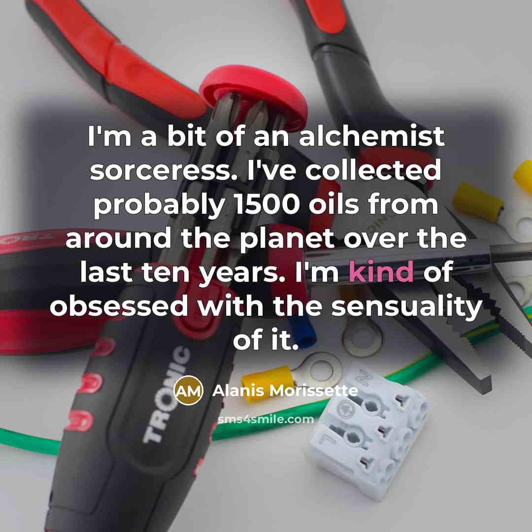 “I'm a bit of an alchemist sorceress. I've collected probably…” quote by Alanis Morissette