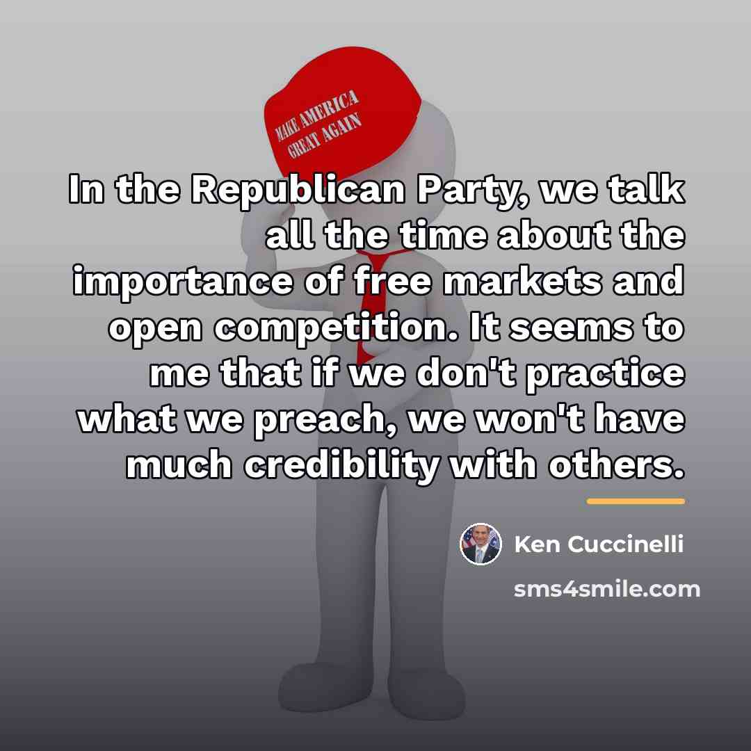 “In the Republican Party, we talk all the time about…” quote by Ken Cuccinelli