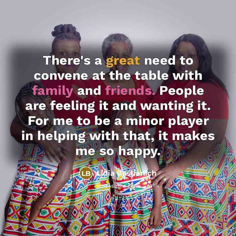 “There's a great need to convene at the table with…” quote by Lidia Bastianich