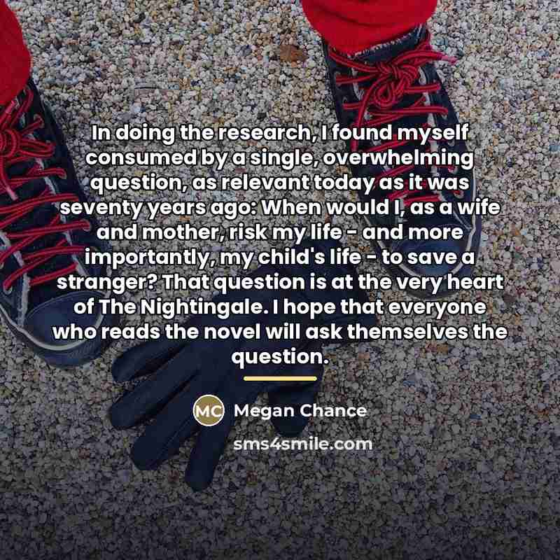“In doing the research, I found myself consumed by a…” quote by Megan Chance