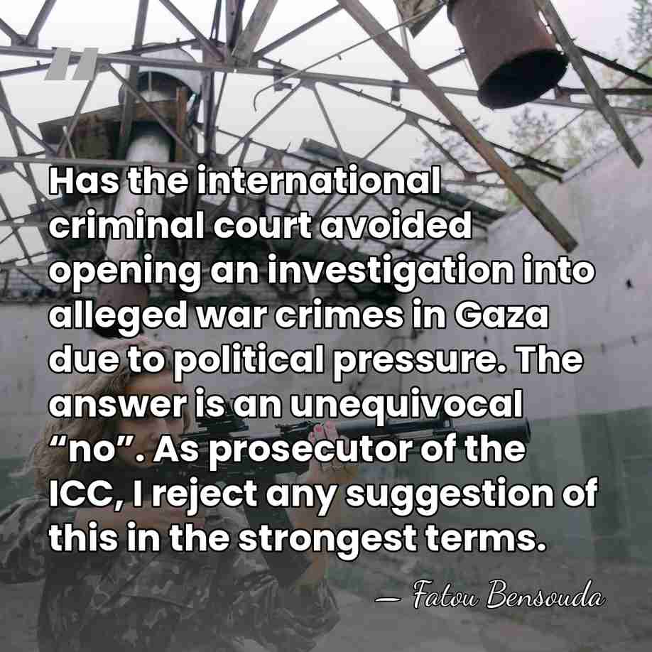 Has the international criminal court avoided opening an investigation into alleged war&hellip; - Fatou Bensouda