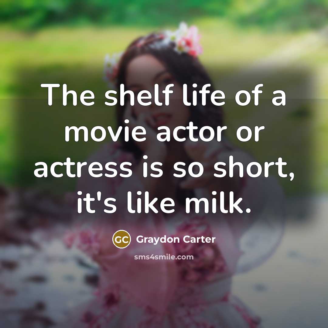 “The shelf life of a movie actor or actress is…” quote by Graydon Carter