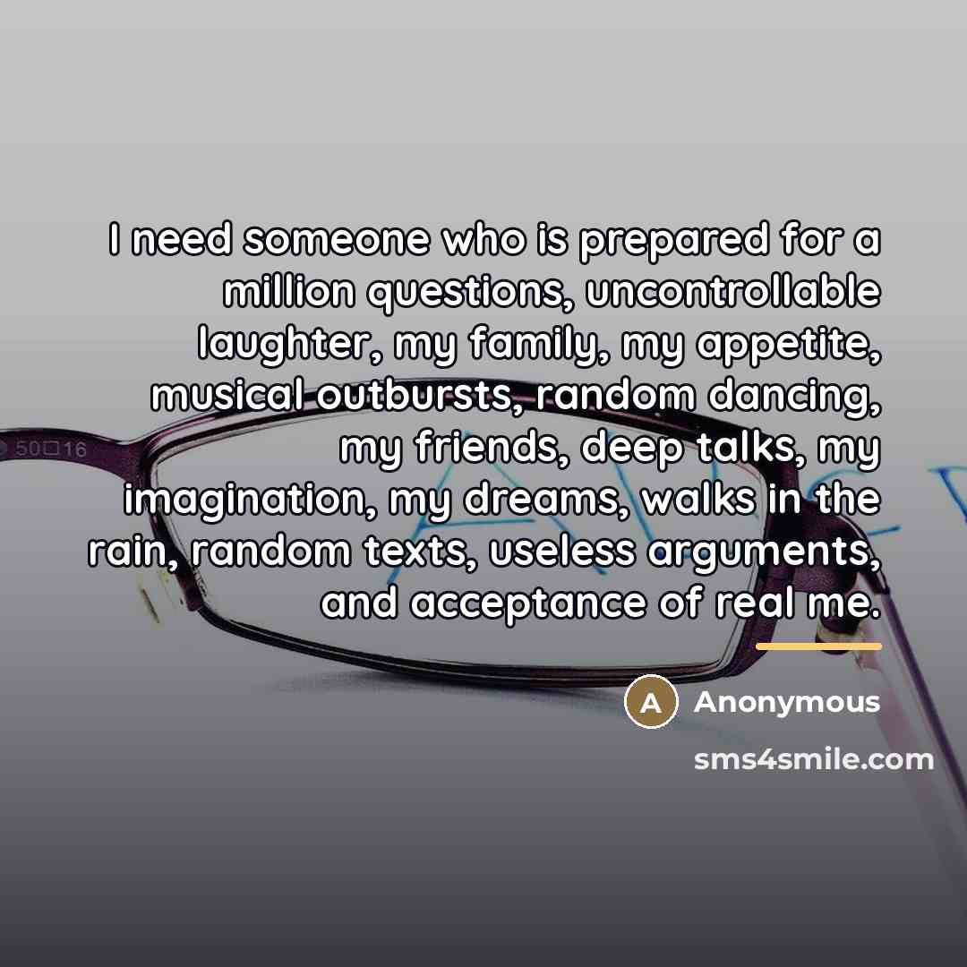 “I need someone who is prepared for a million questions,…” quote by Anonymous