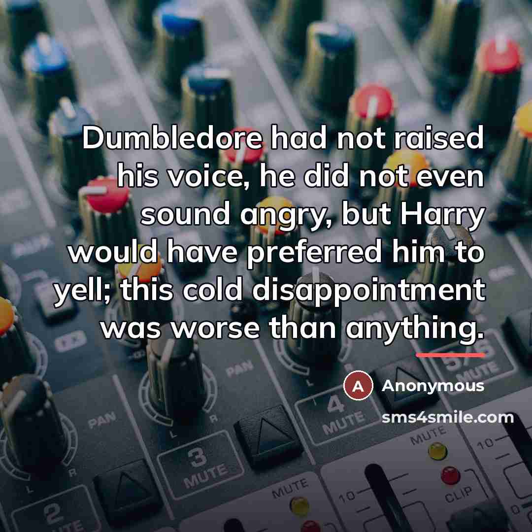 “Dumbledore had not raised his voice, he did not even…” quote by Anonymous