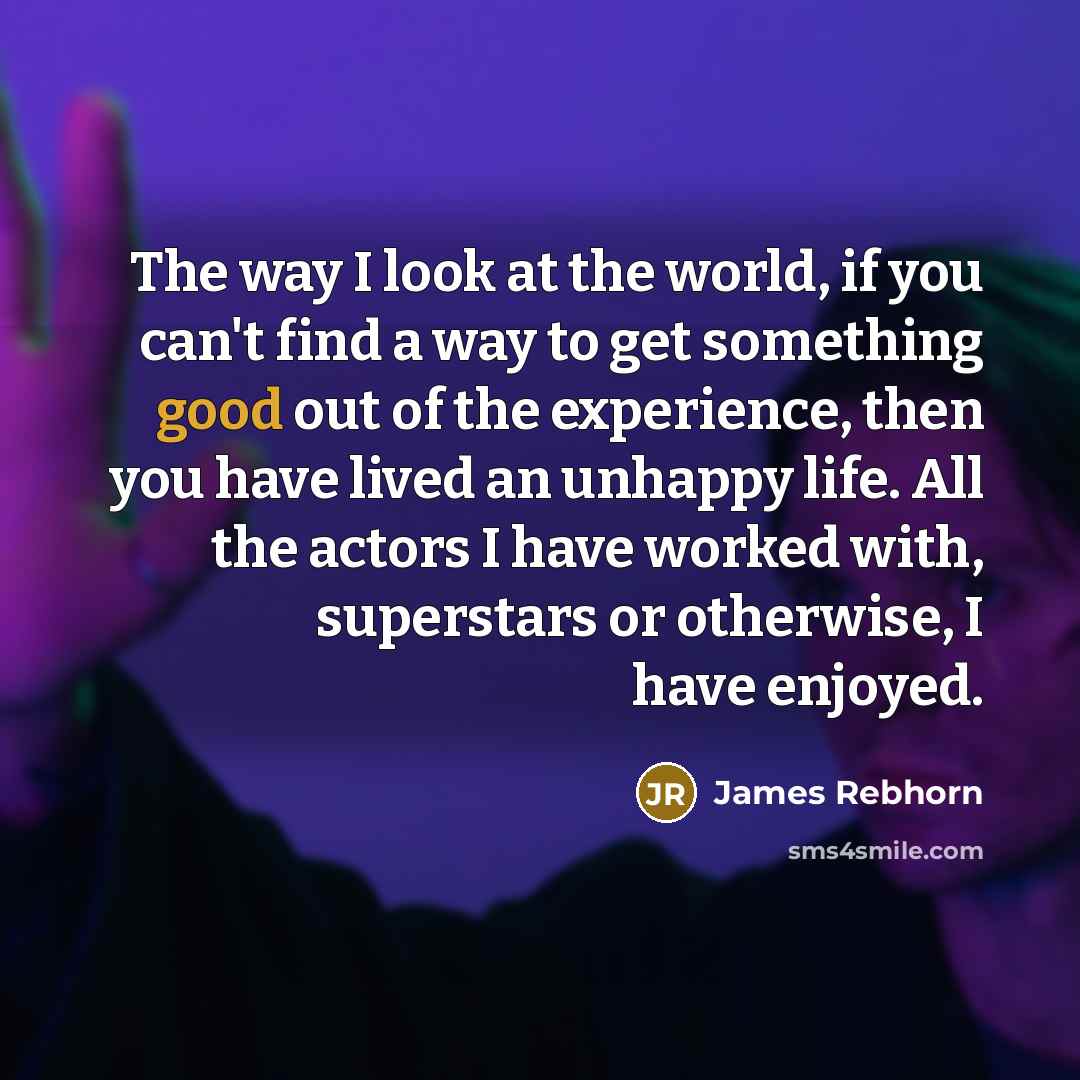 “The way I look at the world, if you can't…” quote by James Rebhorn