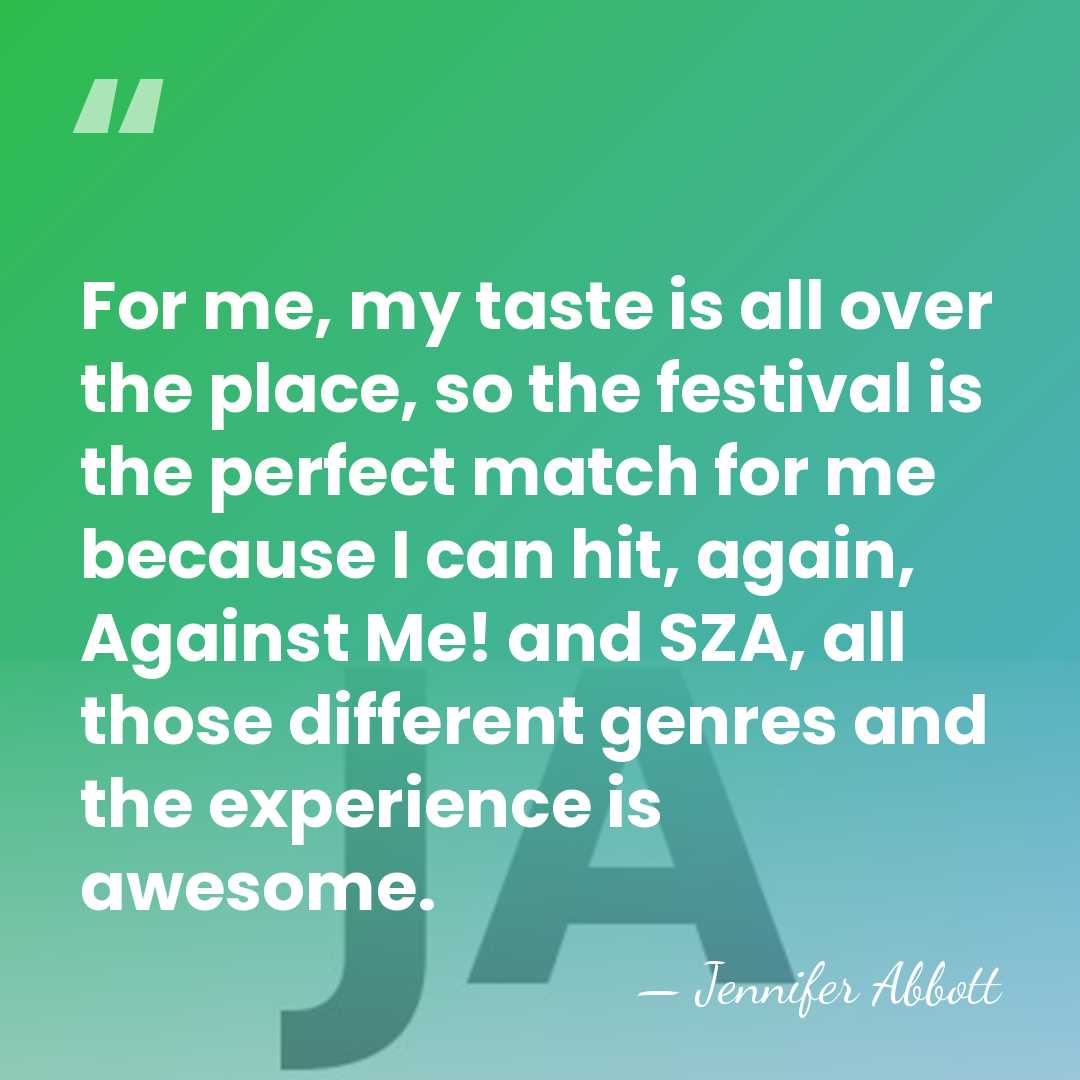 For me, my taste is all over the place, so the festival&hellip; - Jennifer Abbott